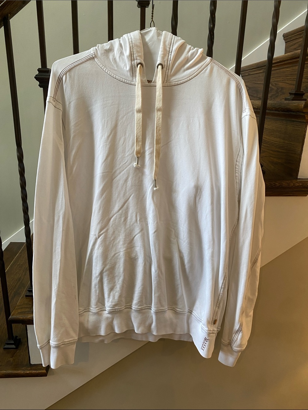 True Grit Men's Crewneck Hoodie in White
